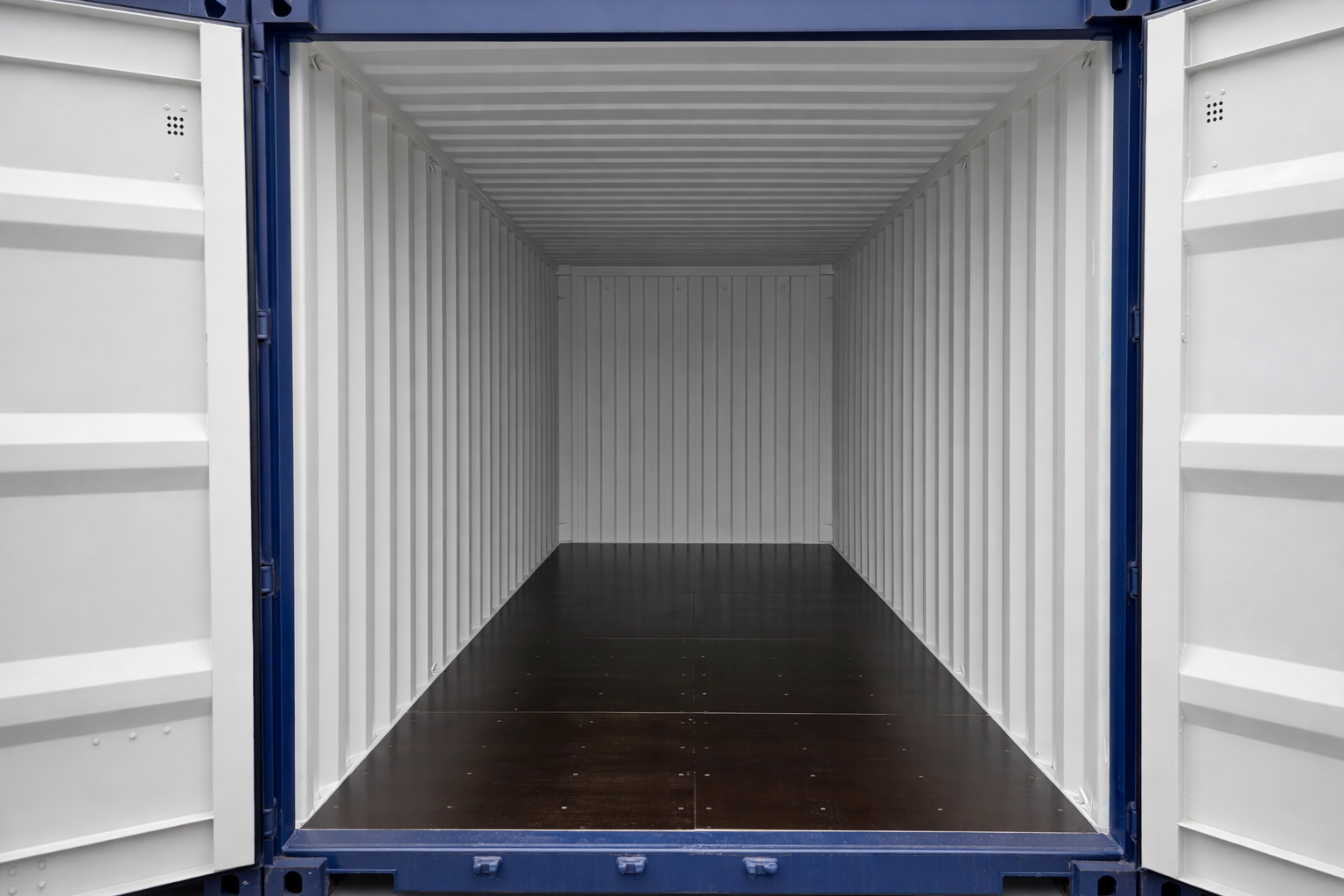 Empty standard 20ft drive-up storage container